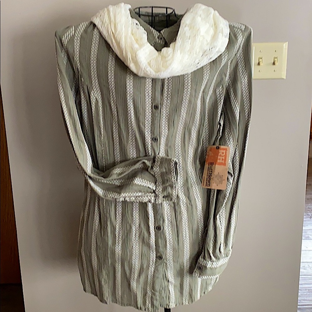 Olive Button Down Tunic